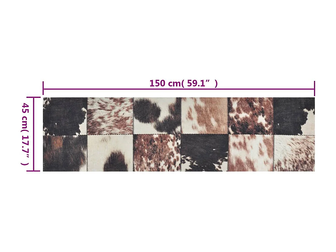 Tapis de cuisine lavable impression peau d'animal 45x150 cm
