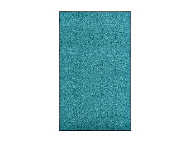 Cyaan wasbare deurmat 90x150 cm