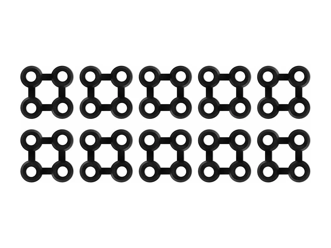 Connettori per tappeti 10 pz in gomma nera