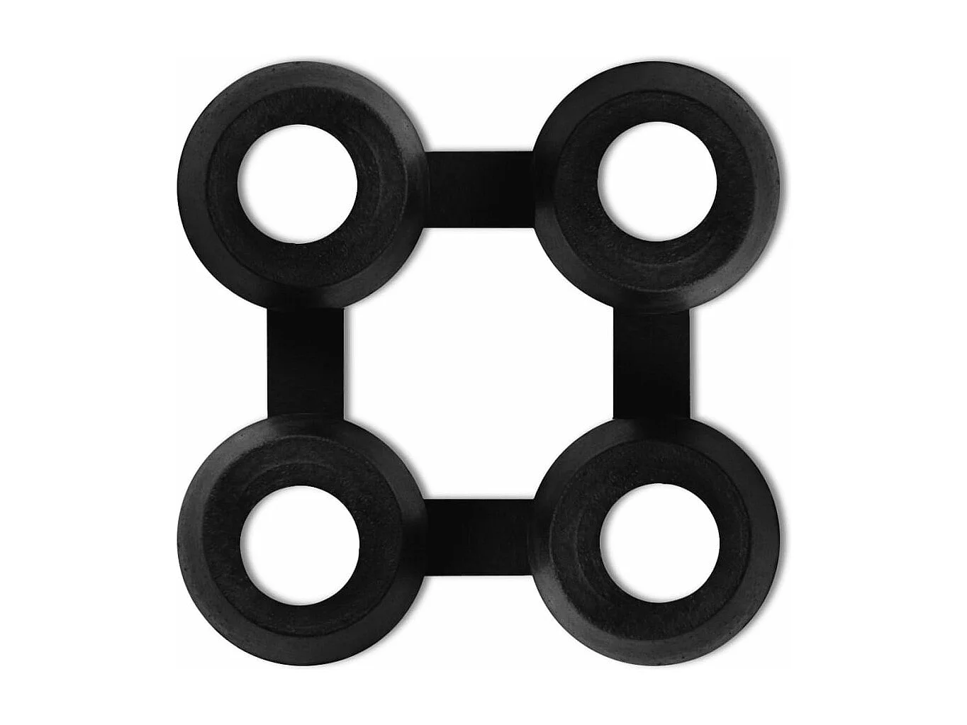 Connettori per tappeti 10 pz in gomma nera