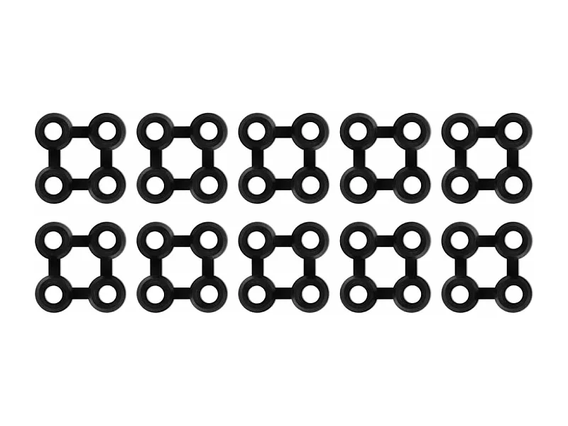 Connettori per tappeti 10 pz in gomma nera