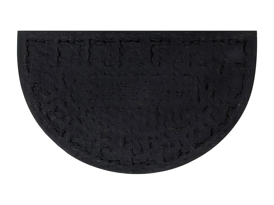 Tapete de porta meio redondo 45x75 cm borracha e fibra de coco