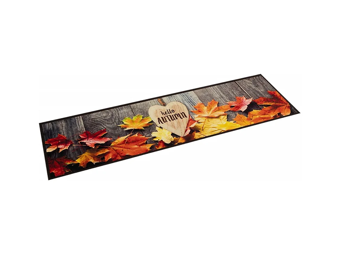 Tapis de cuisine lavable impression d'automne 60x300 cm velours