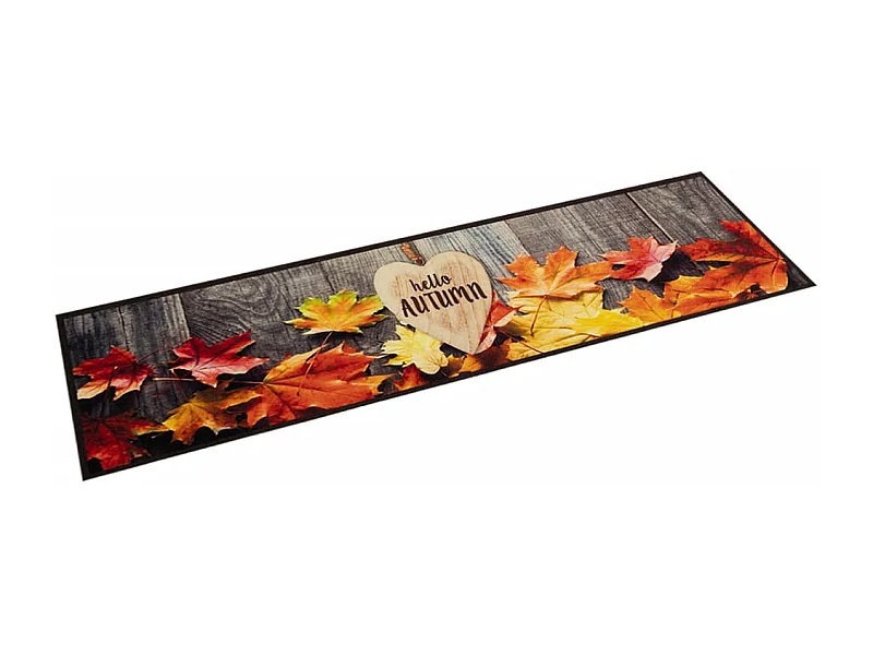 Tapis de cuisine lavable impression d'automne 60x300 cm velours