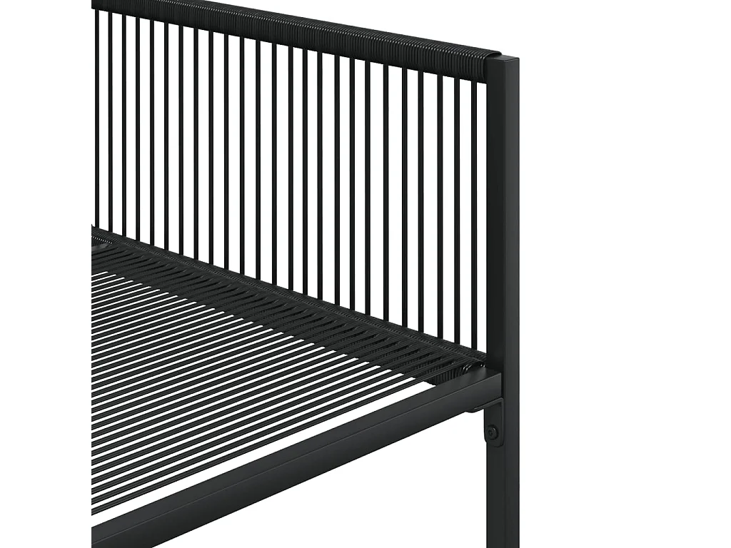 9-tlg. Garten-Essgruppe Schwarz Poly Rattan