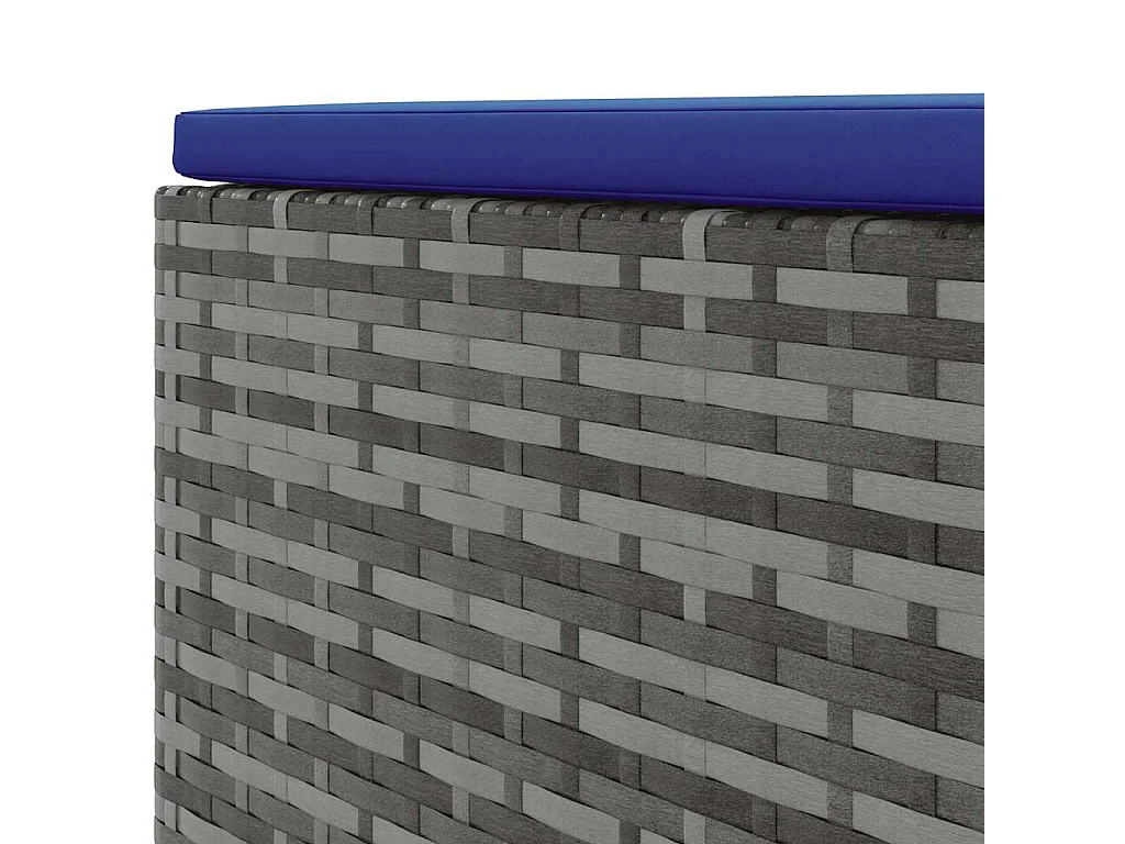 Salon de jardin 6 pcs avec coussins Gris Résine tressée