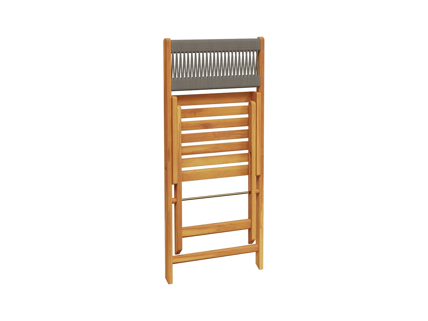 Ensemble de bistro 3 pcs gris polypropylène et bois massif