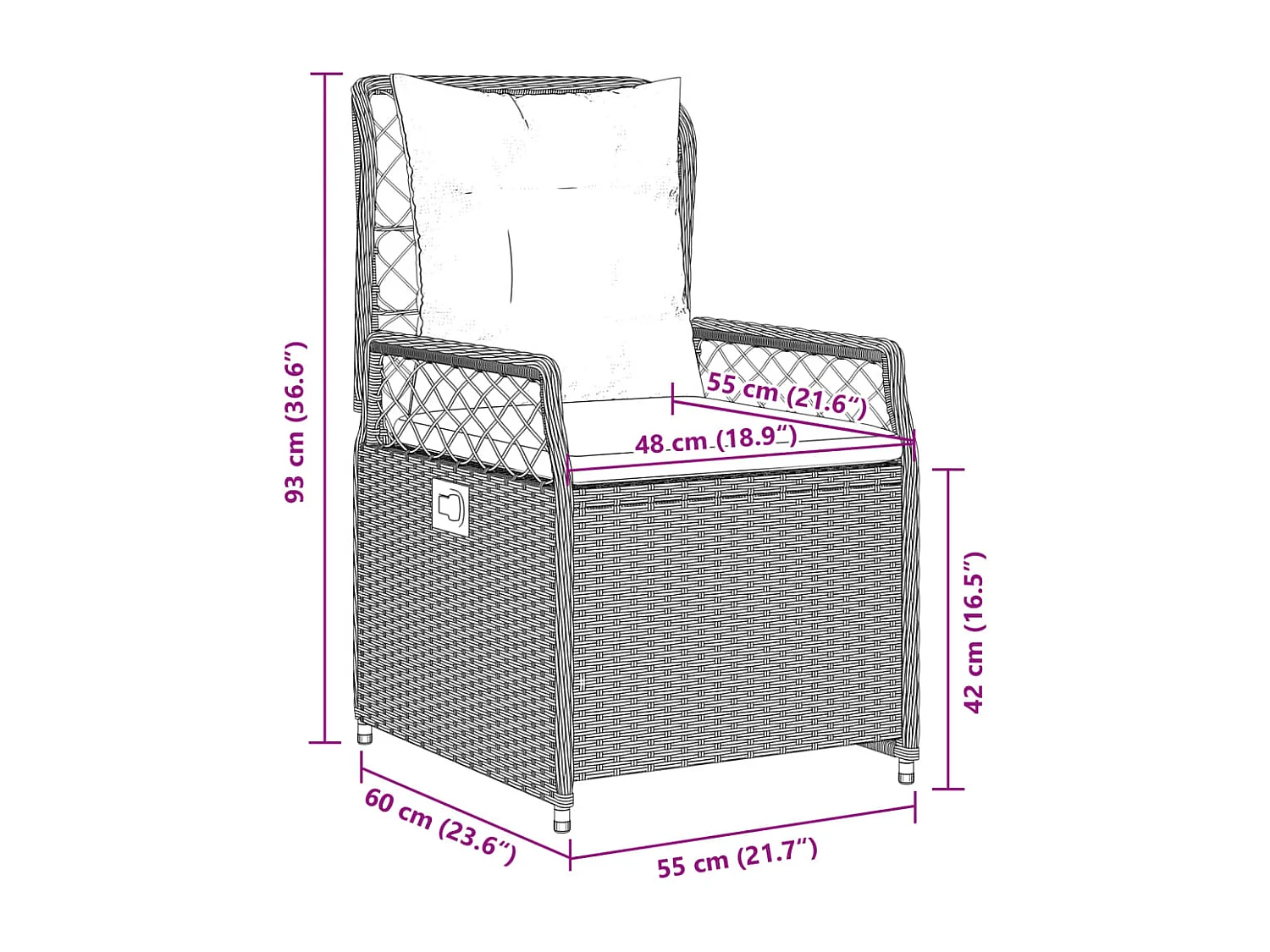 9-tlg. Garten-Essgruppe mit Kissen Hellgrau Poly Rattan