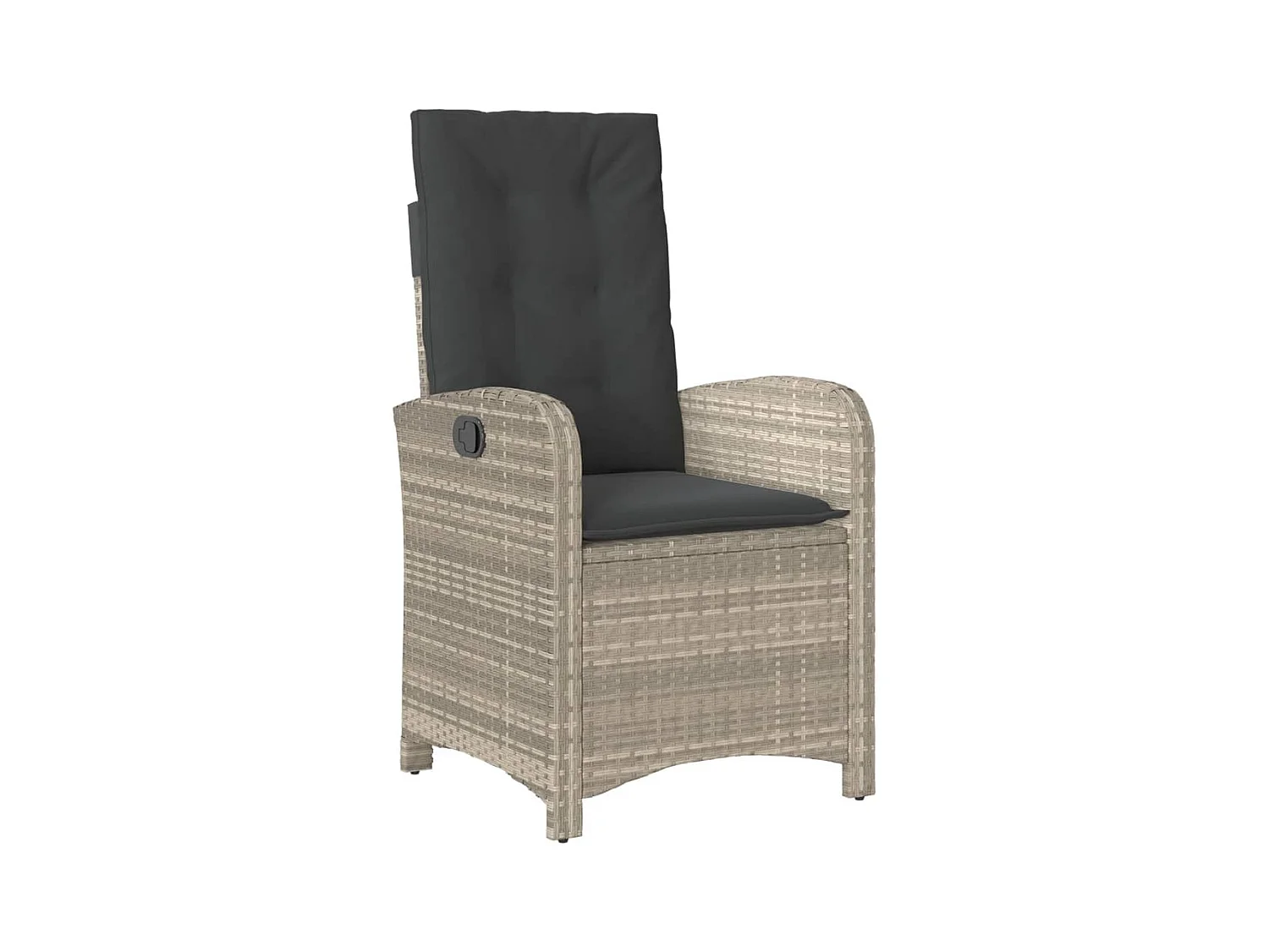 Ensemble à manger de jardin et coussins 5 pcs gris clair rotin