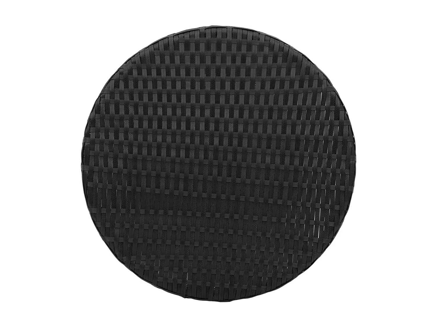 Ensemble de bistro 3 pcs avec coussins noir résine tressée