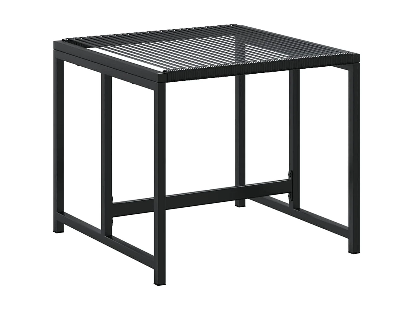 Ensemble à manger de jardin 11 pcs noir résine tressée