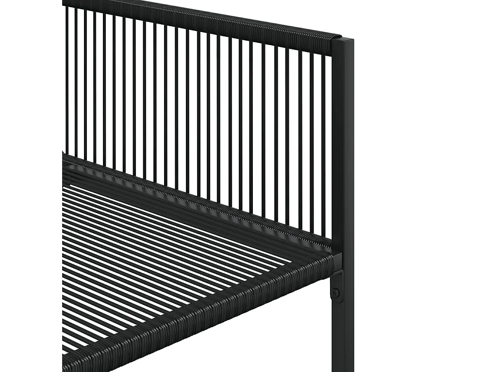 Set de comedor de jardín 11 pzas ratán sintético negro