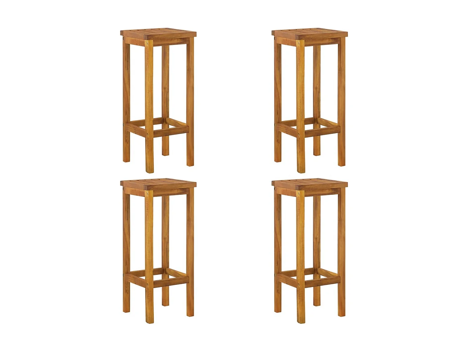 Ensemble de bar de jardin 5 pcs bois d'acacia solide