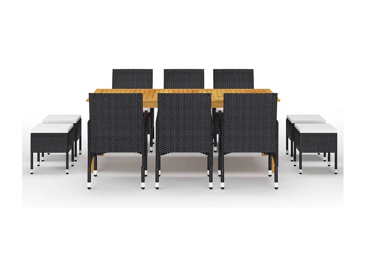 11-delige Tuinset zwart