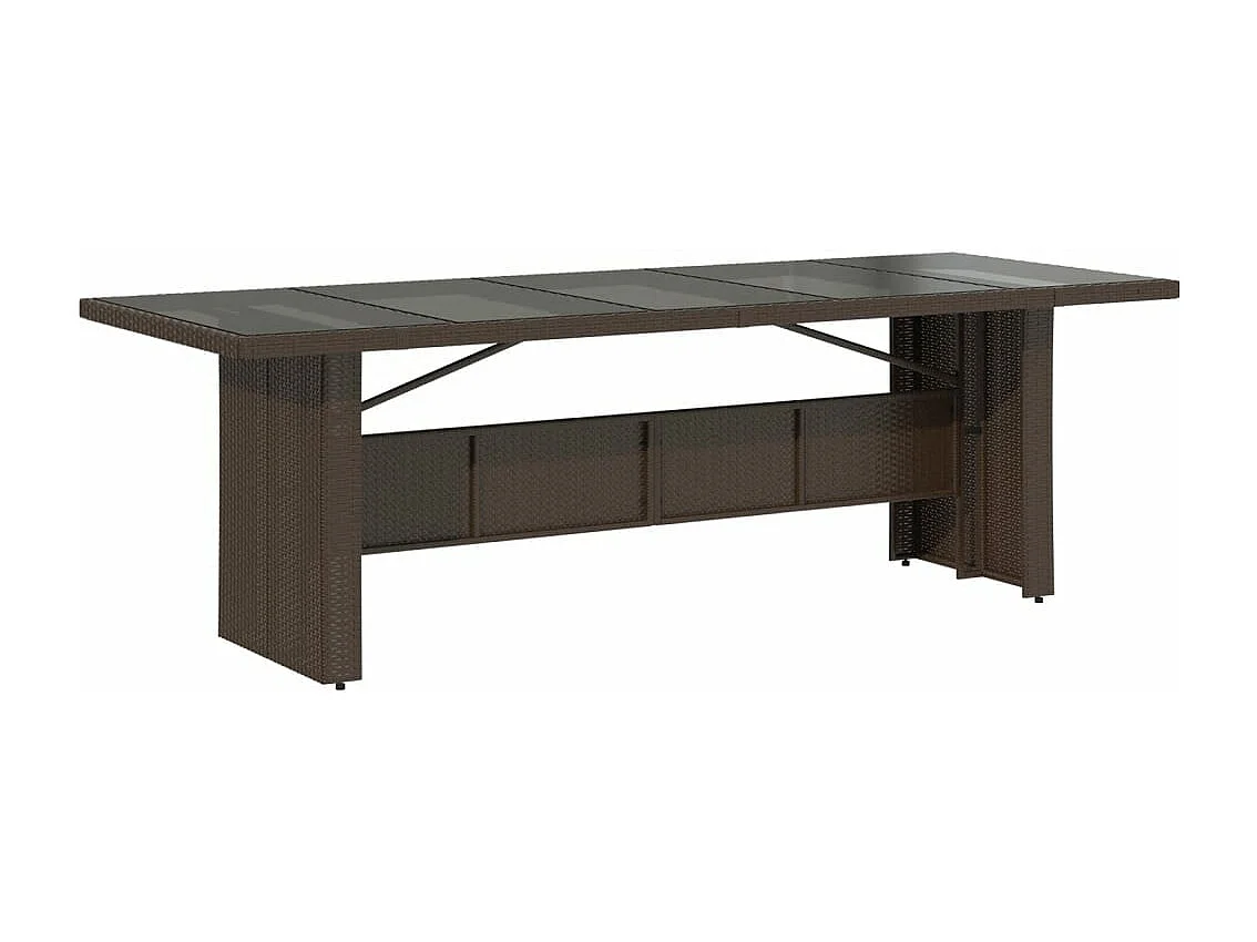 11-delige Bistroset met kussens poly rattan bruin