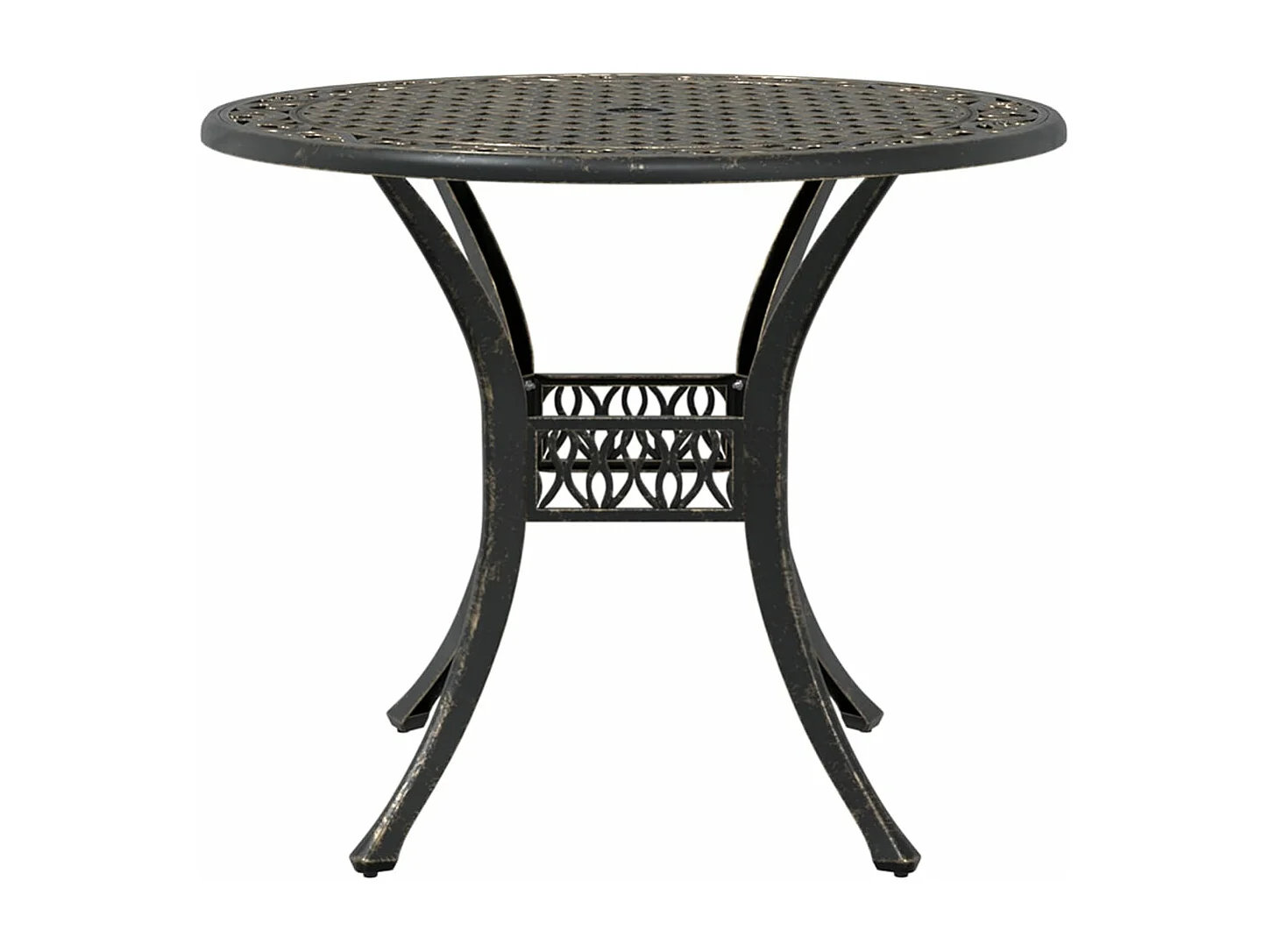 5 pcs conjunto de jantar para jardim alumínio fundido bronze