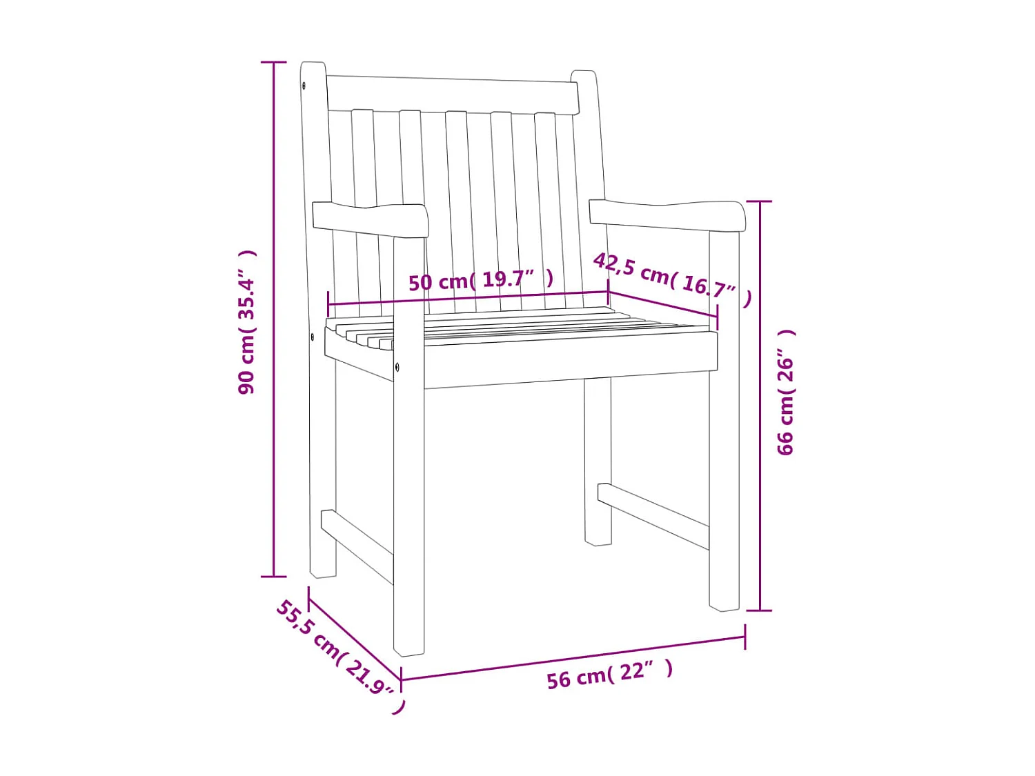 Ensemble à manger de jardin 7 pcs Bois d'acacia solide