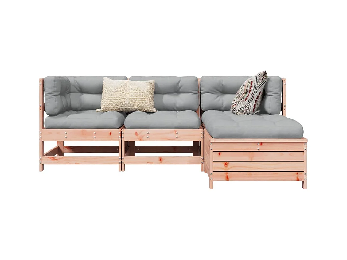 Salon de jardin 4 pcs bois massif sapin de douglas