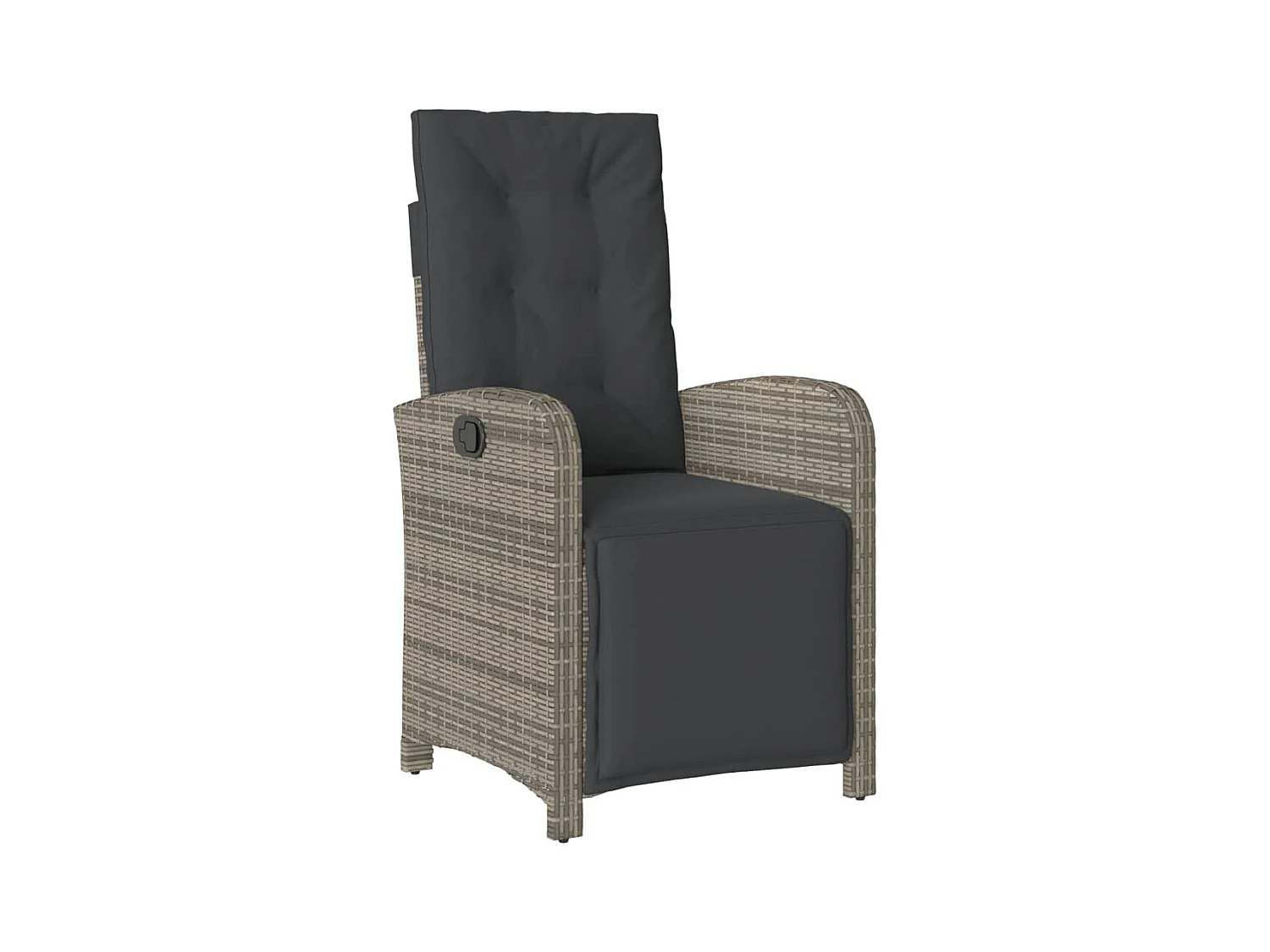 3-delige Tuinset met kussens poly rattan grijs