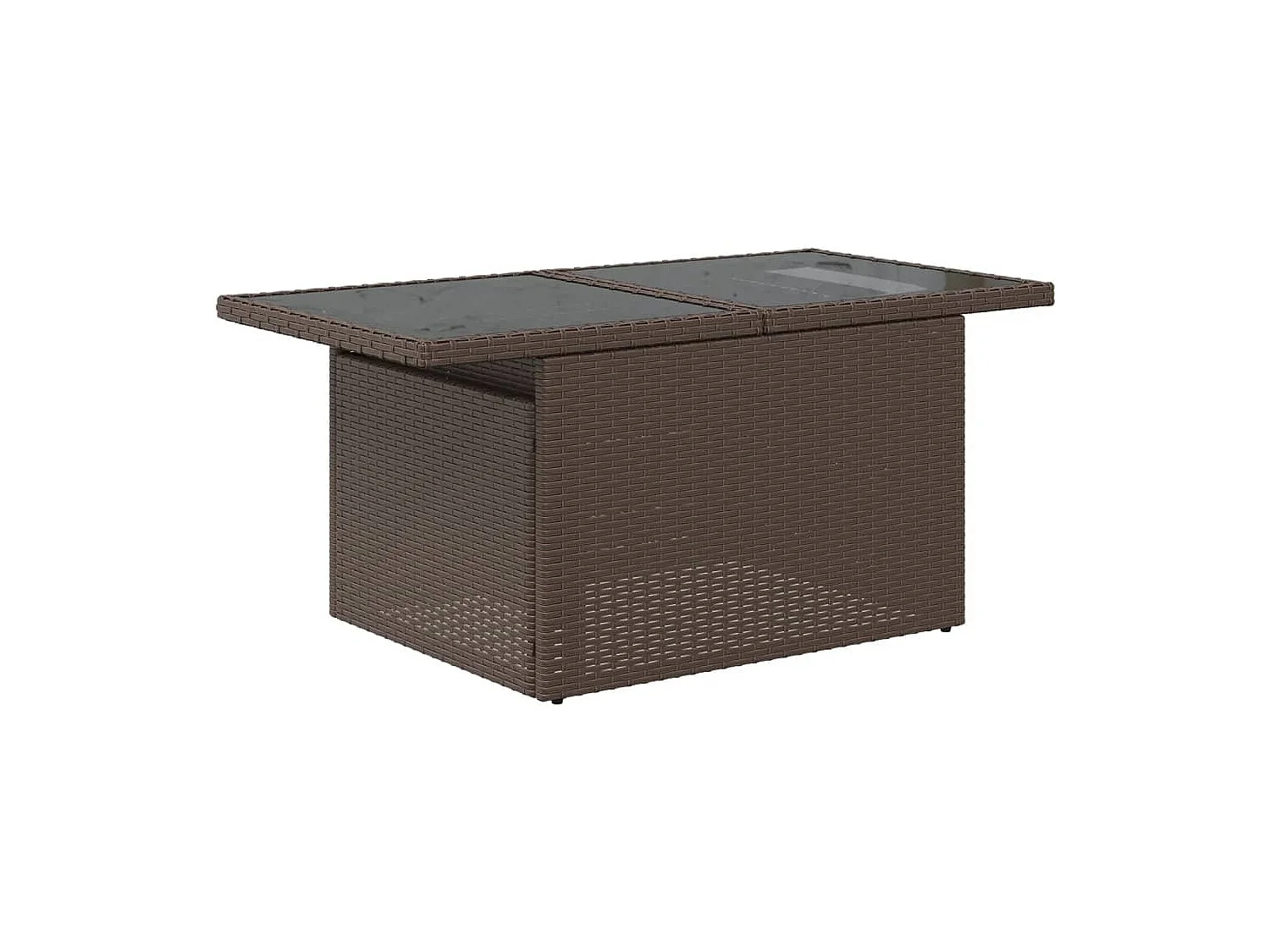 Salon de jardin 8 pcs avec coussins marron résine tressée