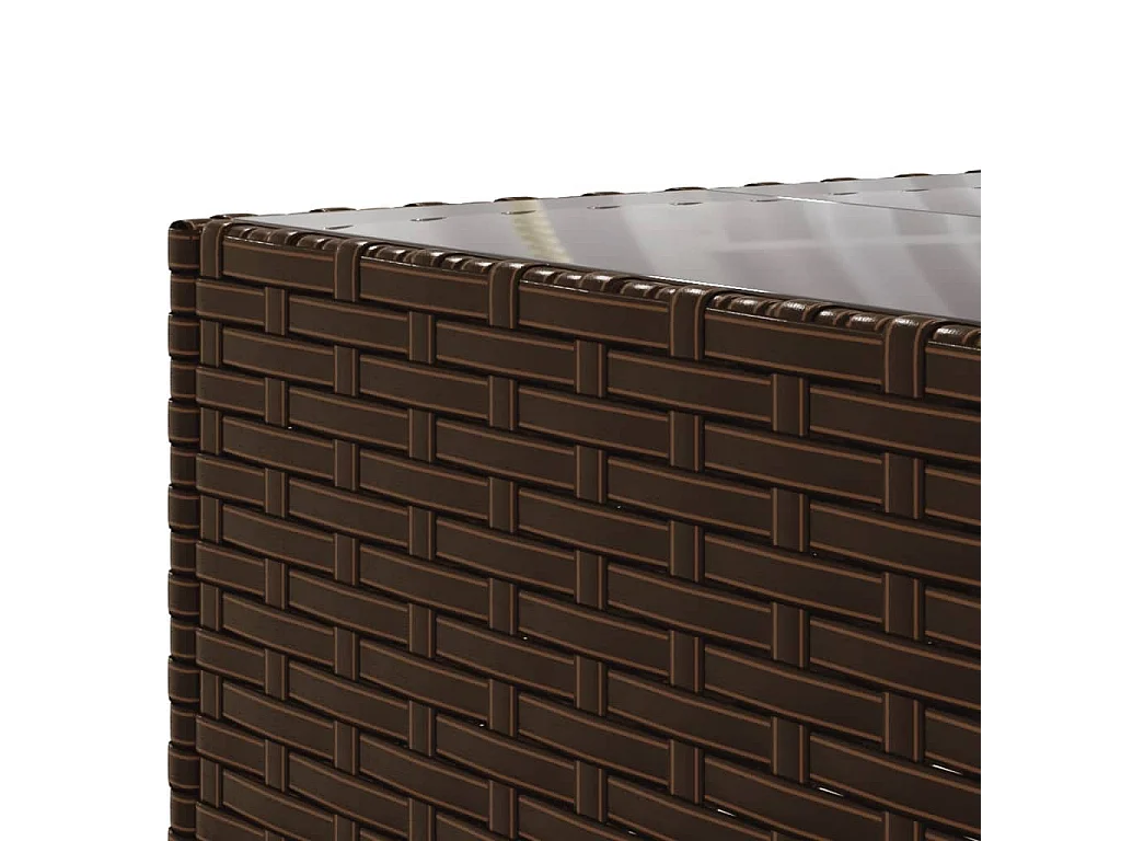 Set Divani da Giardino 7 pz con Cuscini in Polyrattan Marrone