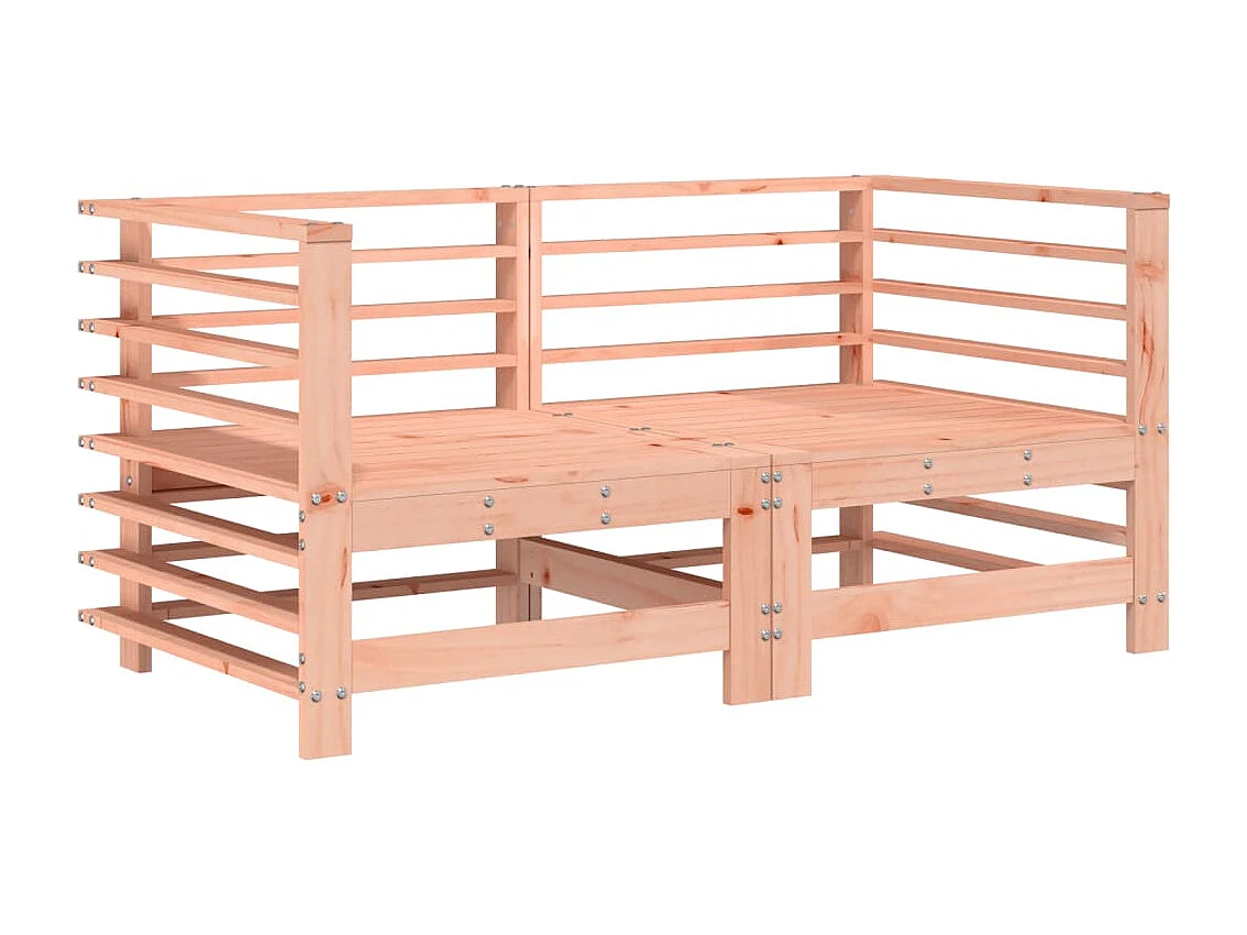 6 pcs conjunto lounge de jardim madeira de douglas maciça