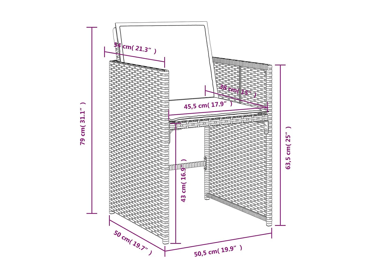 Ensemble à manger de jardin et coussins 15 pcs gris clair rotin