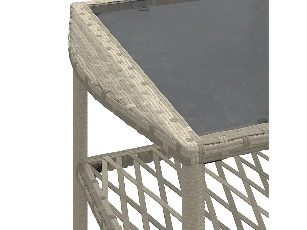 Set Divano da Giardino 4pz con Cuscini Grigio Chiaro Polyrattan