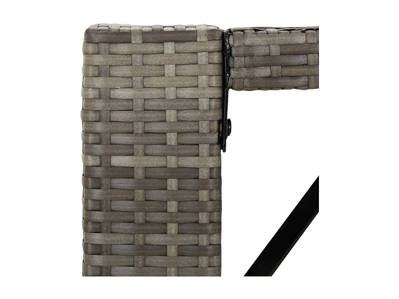 5-tlg. Gartenbar-Set mit Kissen Grau Poly Rattan