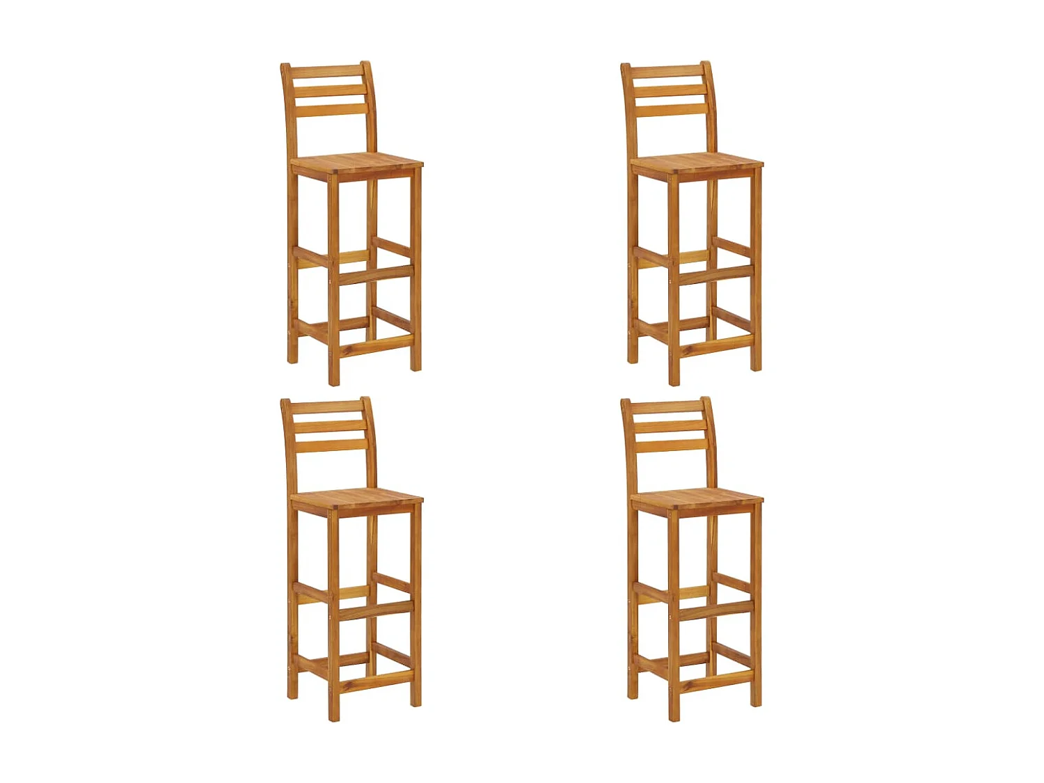 Set da Bar da Giardino 5 pz in Legno Massello di Acacia