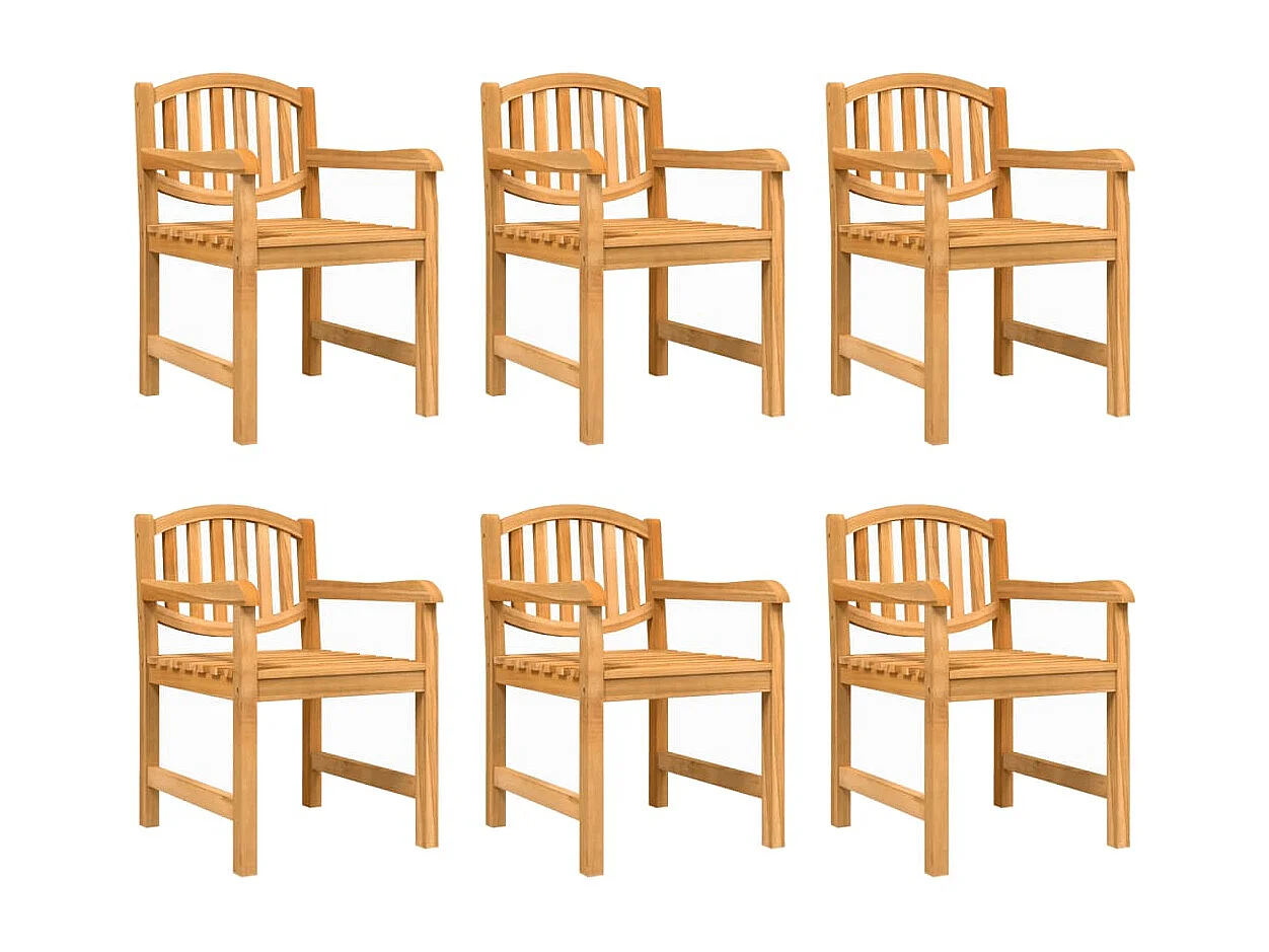 Ensemble à manger de jardin 7 pcs Bois de teck solide