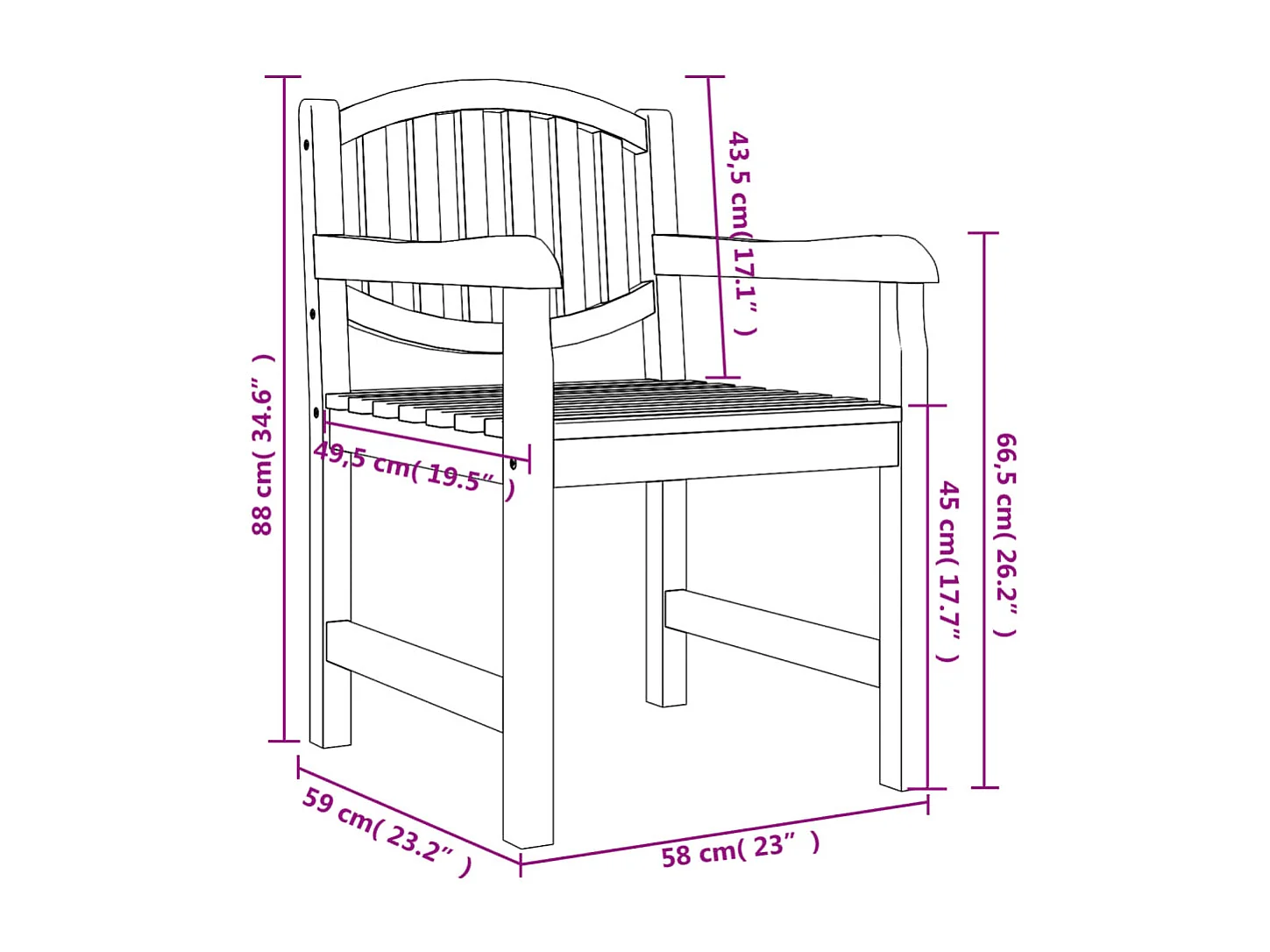 Ensemble à manger de jardin 7 pcs Bois de teck solide