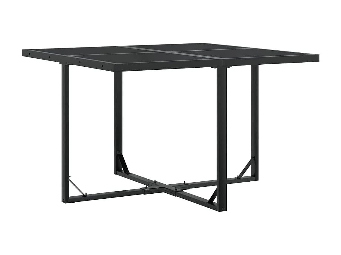 Ensemble à manger de jardin 9 pcs noir textilène