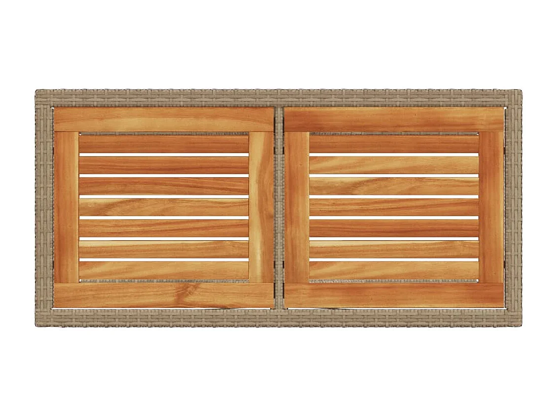 Ensemble de bistro 3 pcs avec coussins beige résine tressée