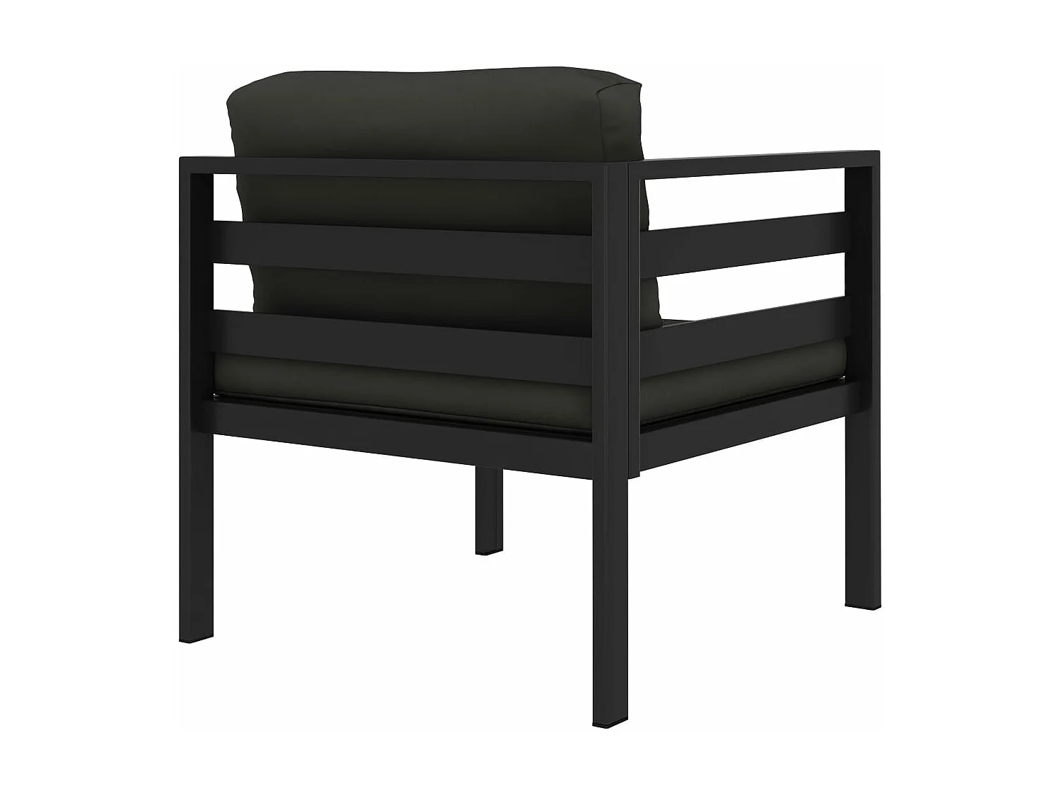 Set Divani da Giardino 6 pz con Cuscini in Alluminio Antracite