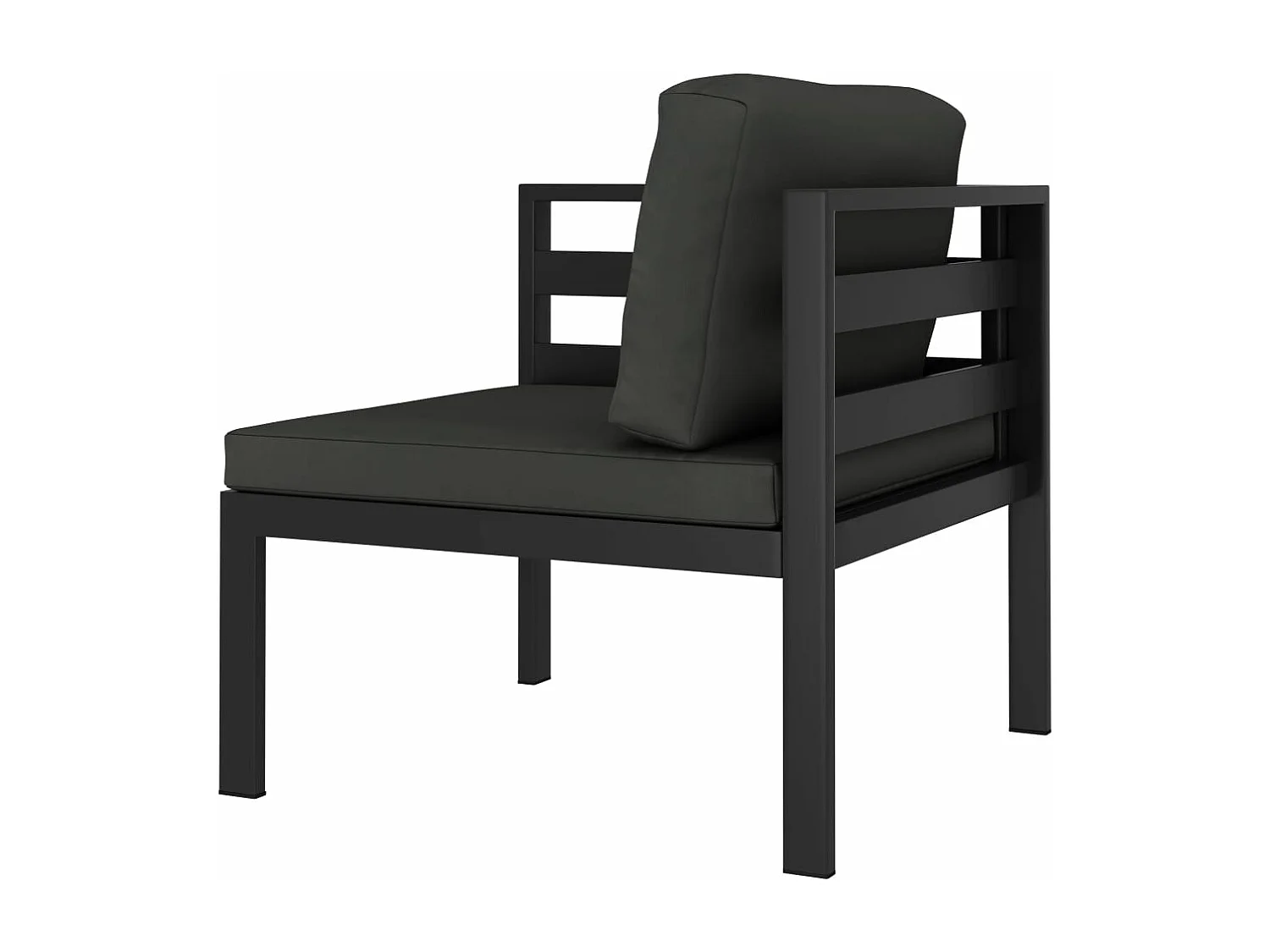 Set Divani da Giardino 6 pz con Cuscini in Alluminio Antracite