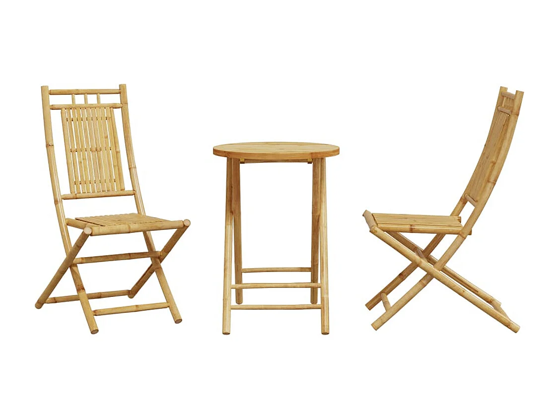 Ensemble de bistro 3 pcs bambou