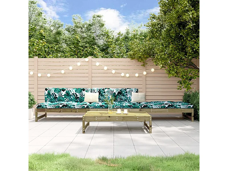 4-tlg. Garten-Lounge-Set Kiefernholz Imprägniert