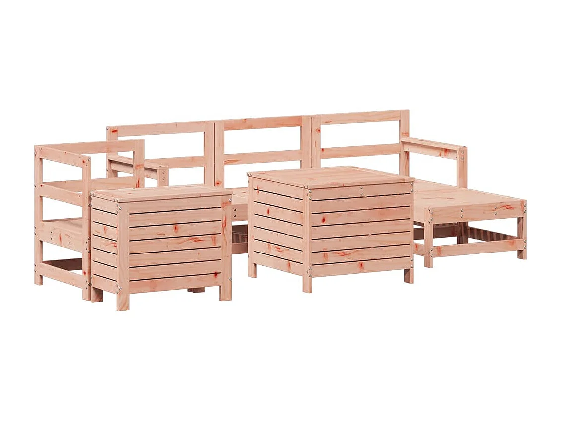 Salon de jardin 7 pcs bois massif sapin de douglas