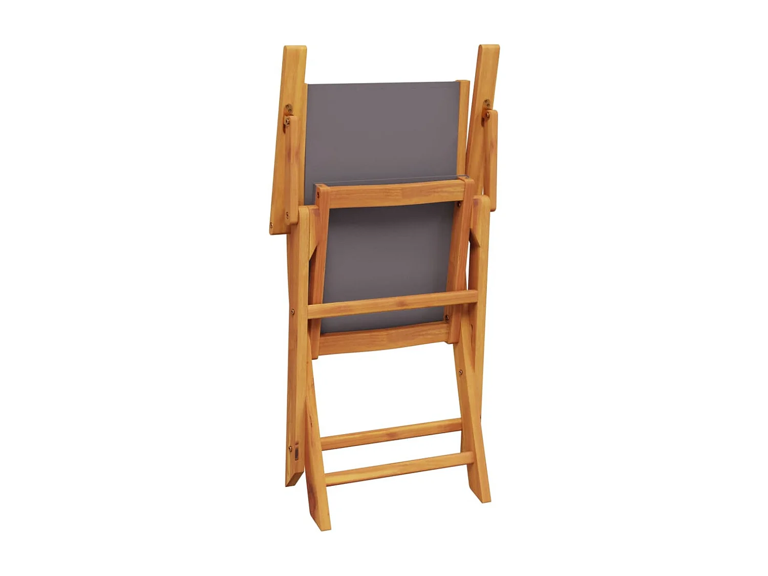 Set da Bistrot 3pz Antracite in Tessuto e Legno Massello