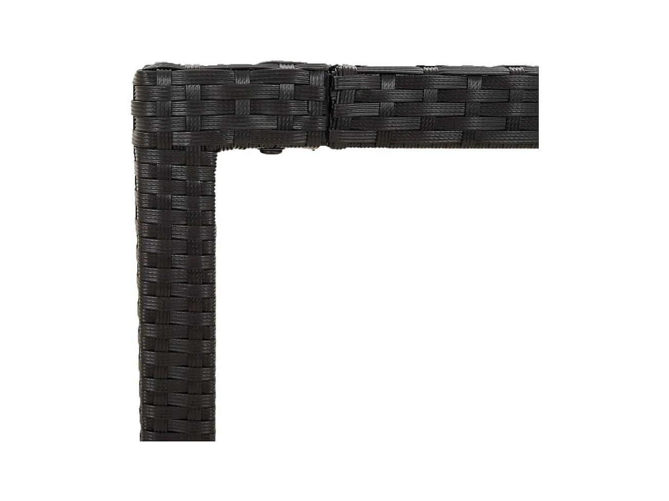 7-tlg. Garten-Essgruppe mit Kissen Schwarz Poly Rattan