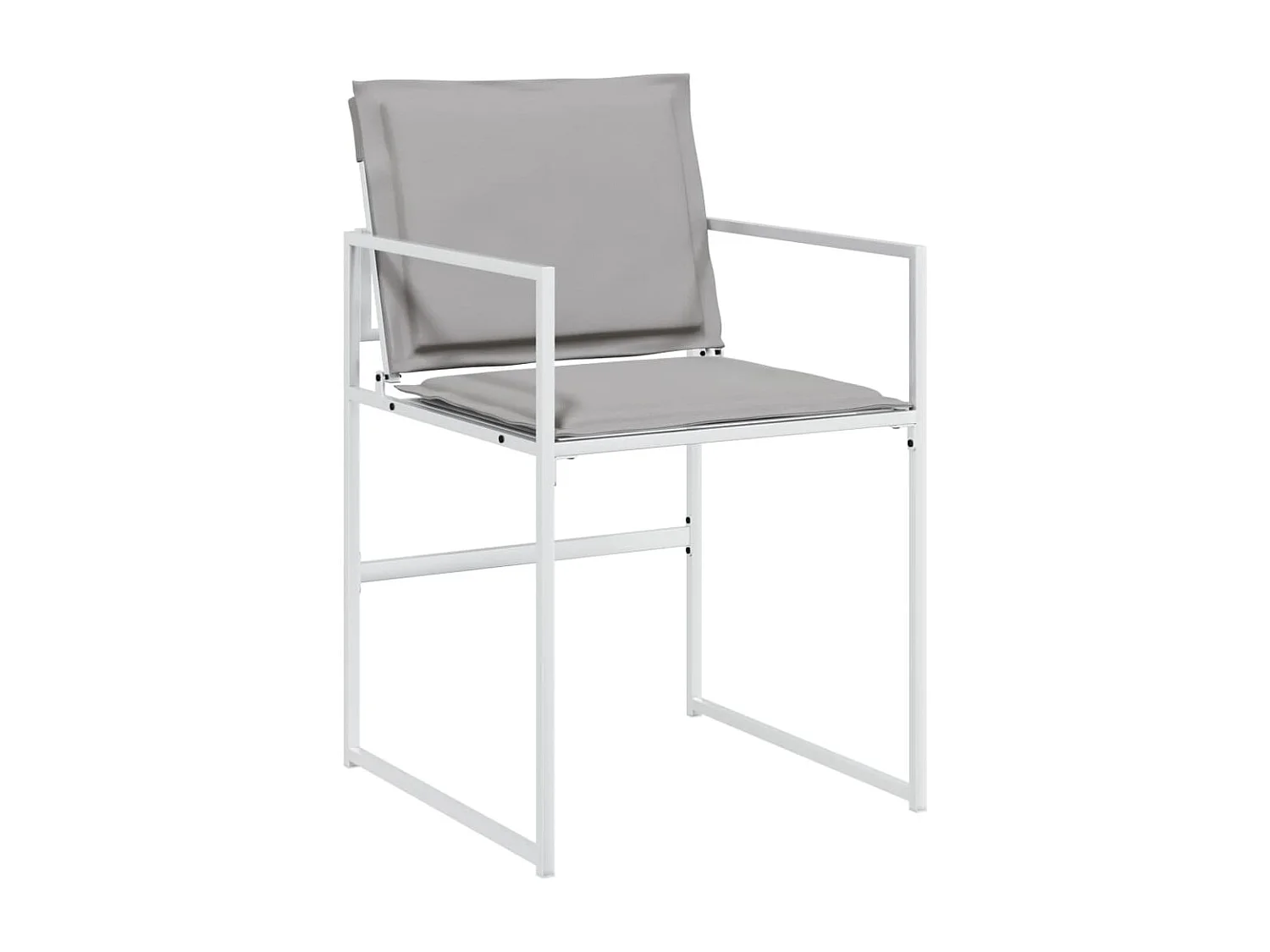 Ensemble à manger de jardin avec coussins 13pcs blanc textilène