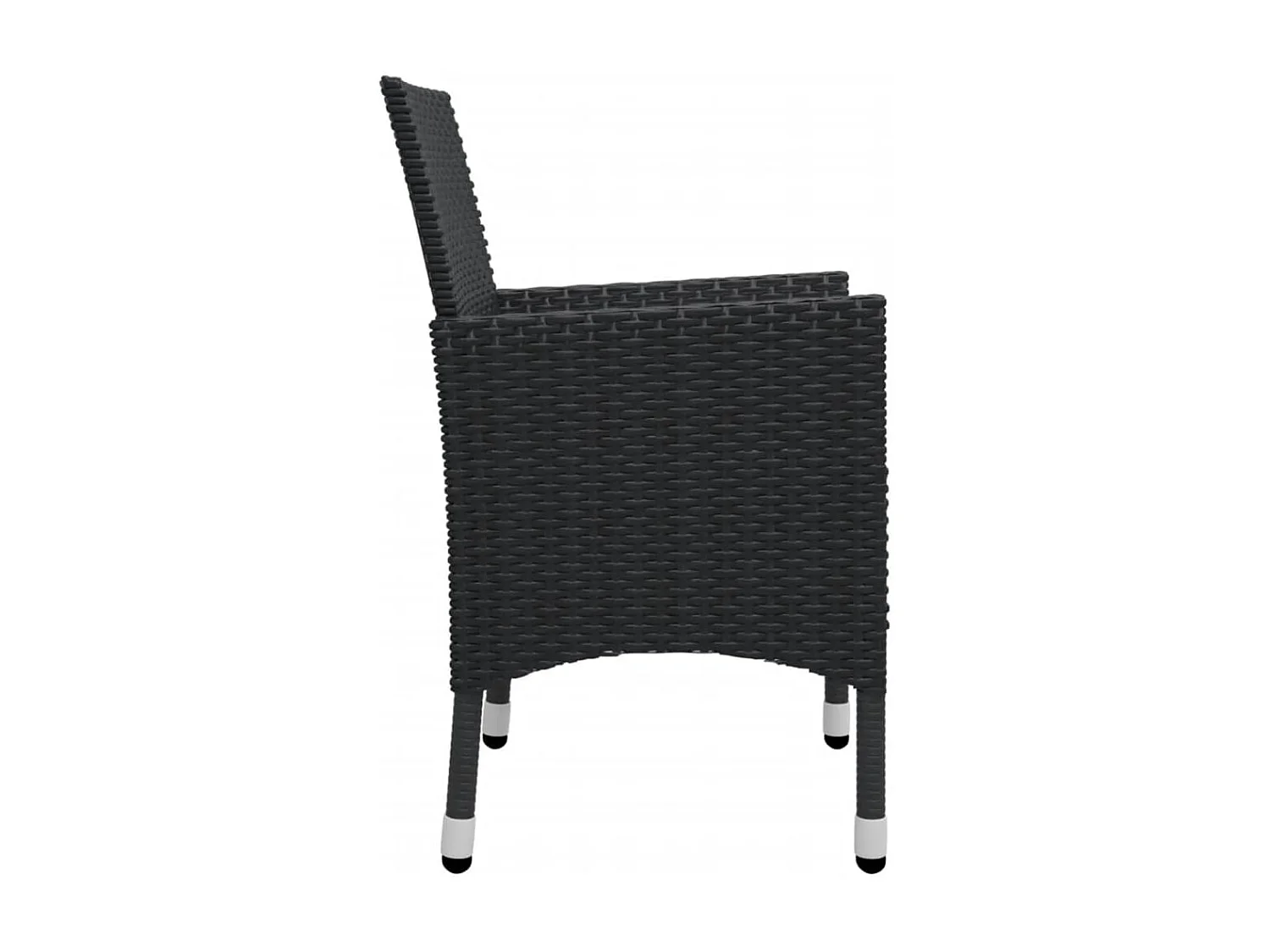 Set Mobili da Pranzo per Giardino 5 pz Nero