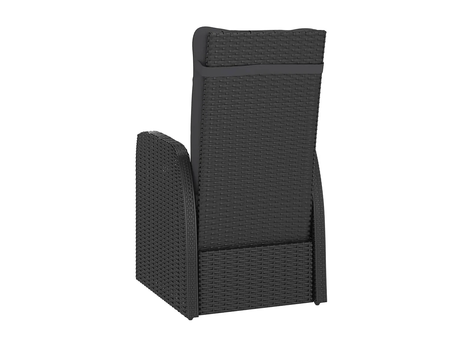 11 pcs conjunto jantar exterior com almofadões vime PE preto