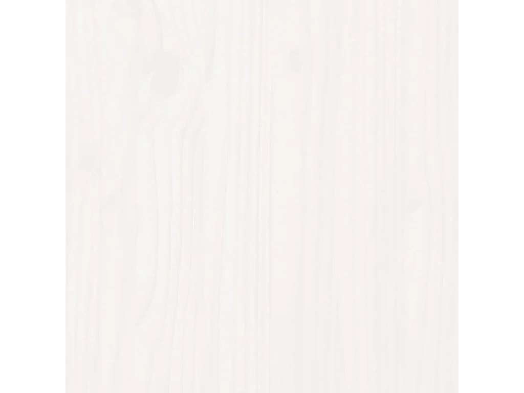 Salon de jardin 7 pcs Blanc Bois de pin massif