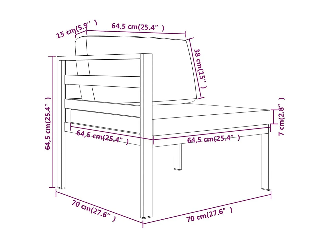 Set muebles de jardín 9 pzas y cojines aluminio gris antracita