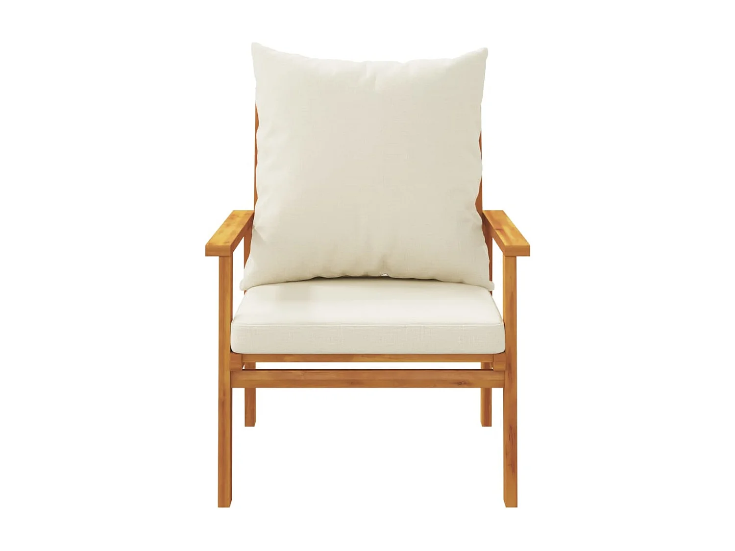 Salon de jardin 3 pcs avec coussins bois massif d'acacia