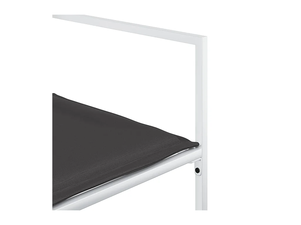Ensemble à manger de jardin avec coussins 17pcs blanc textilène