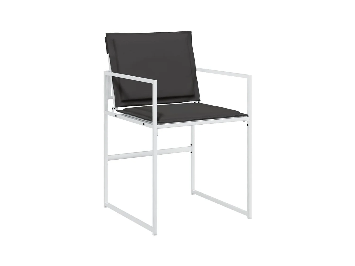Ensemble à manger de jardin avec coussins 17pcs blanc textilène