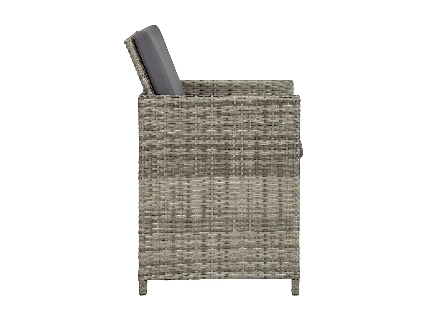 Ensemble à manger de jardin 3 pcs avec coussins Gris